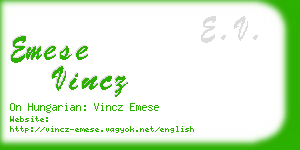 emese vincz business card